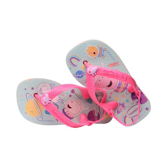 Imagem de Sandália havaianas infantil baby peppa pig rosa ballet 25/26