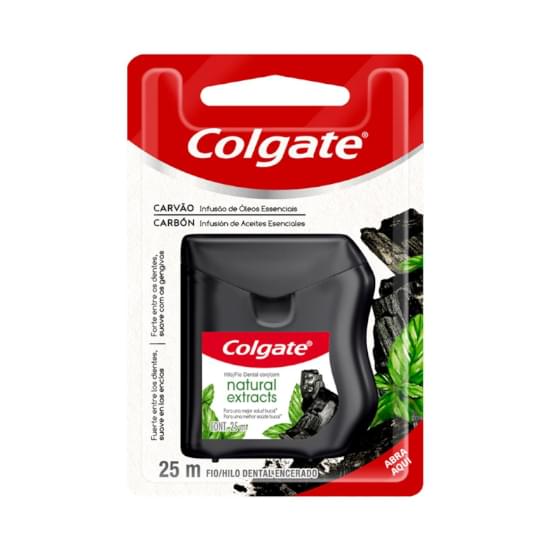 Imagem de Fio dental encerado colgate natural extracts carvão 25m