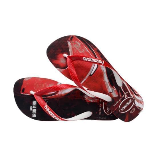 Imagem de Sandália havaianas masculina top marvel vermelho apache/branco 27/28