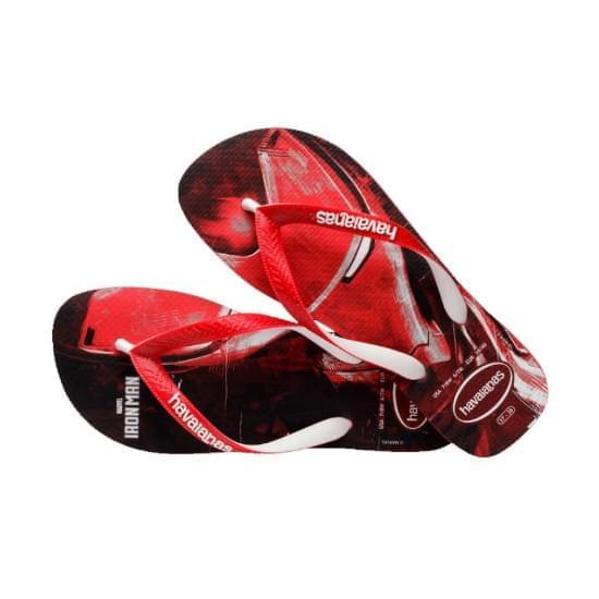 Imagem de Sandália havaianas masculina top marvel vermelho apache/branco 29/30