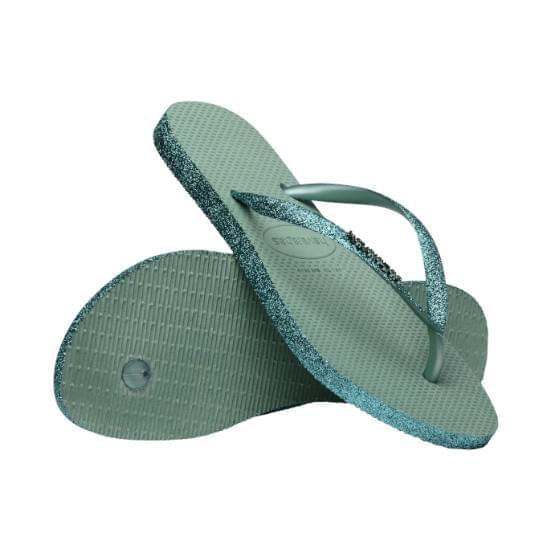 Imagem de Sandália havaianas feminina slim sparkle ii argila 37/38