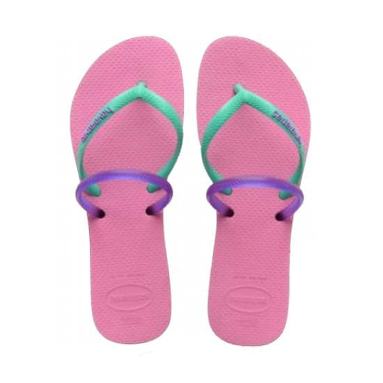 Imagem de Sandália havaianas feminina flat duo pink lemonade 33/34