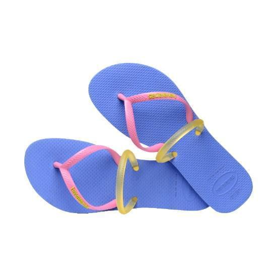 Imagem de Sandália havaianas feminina flat duo azul provence 33/34