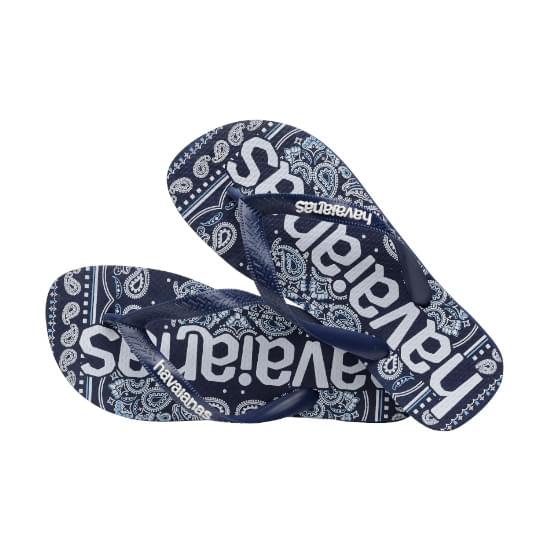 Imagem de Sandália havaianas unissex top logomania fashion marinho 37/38