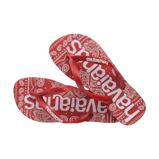 Imagem de Sandália havaianas unissex top logomania fashion vermelho apache 37/38