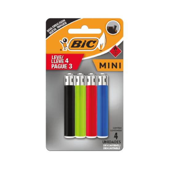 Imagem de Isqueiro bic mini bandeja | com 04 unidades