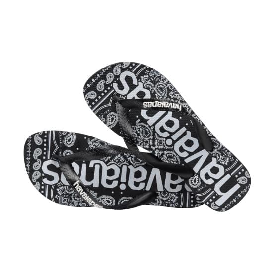 Imagem de Sandália havaianas unissex top logomania fashion preto 41/42