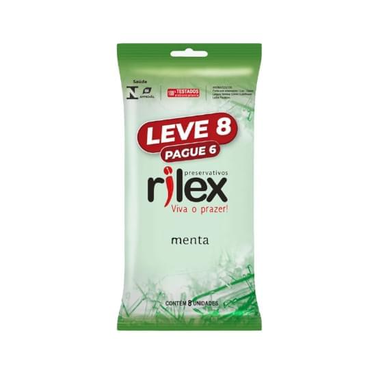 Imagem de Preservativo rilex menta leve 8 pague 6 unidades