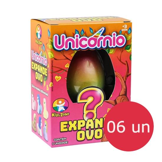 Imagem de Kids zone brinquedo ovo que expande na agua unicornio com 06 unidades