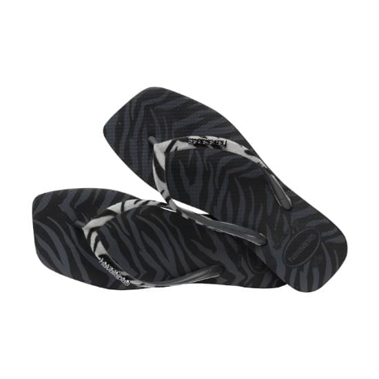 Imagem de Sandália havaianas feminina slim square velvet preto 33/34