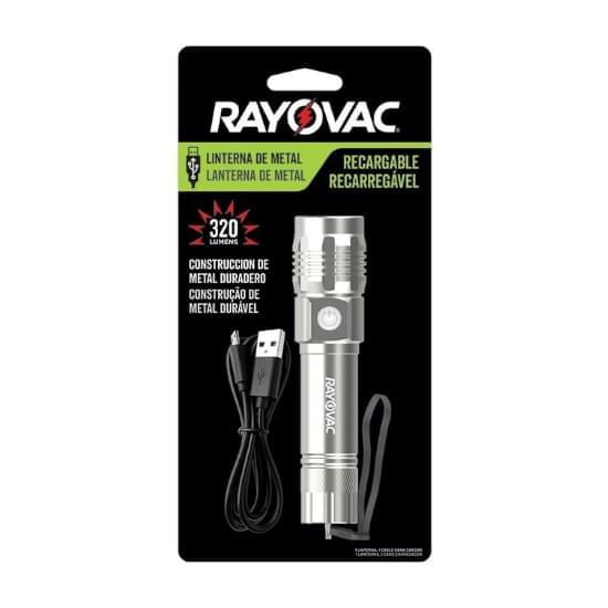 Imagem de Lanterna de metal recarregavel usb rayovac