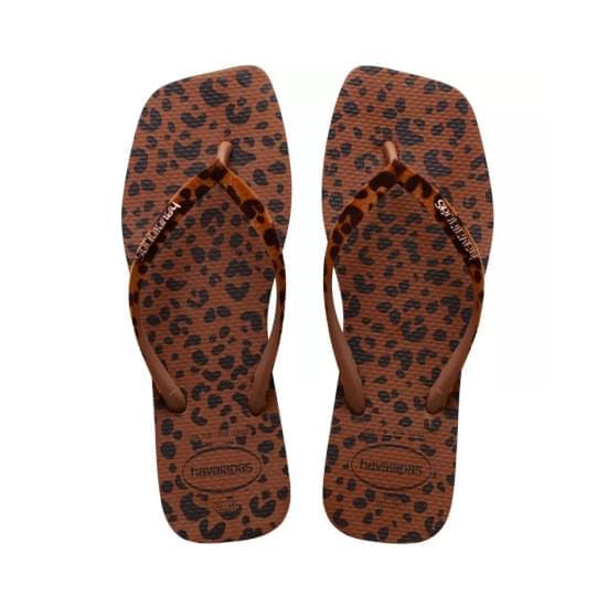 Imagem de Sandália havaianas feminina slim square velvet ferrugem 33/34