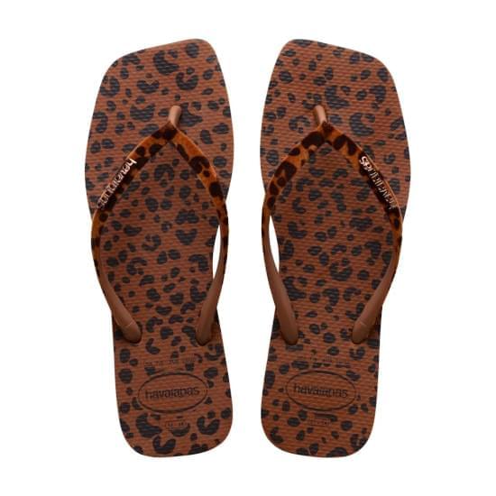 Imagem de Sandália havaianas feminina slim square velvet ferrugem 35/36