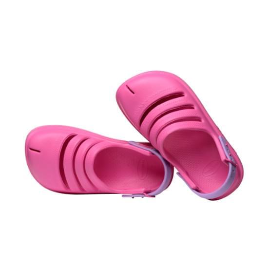 Imagem de Sandália havaianas infantil kids clog pink flux/roxo prisma 27/28