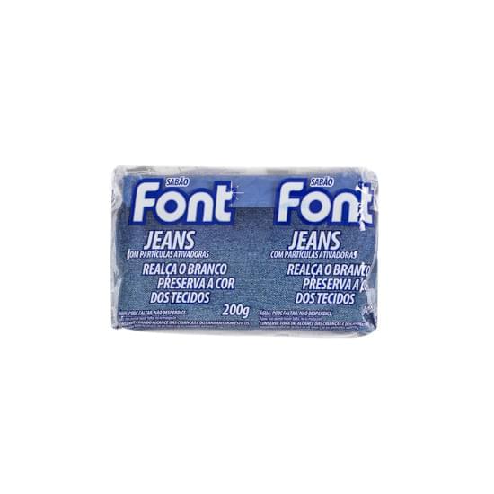 Imagem de Sabão barra com partículas ativadoras font jeans flow pack 200g