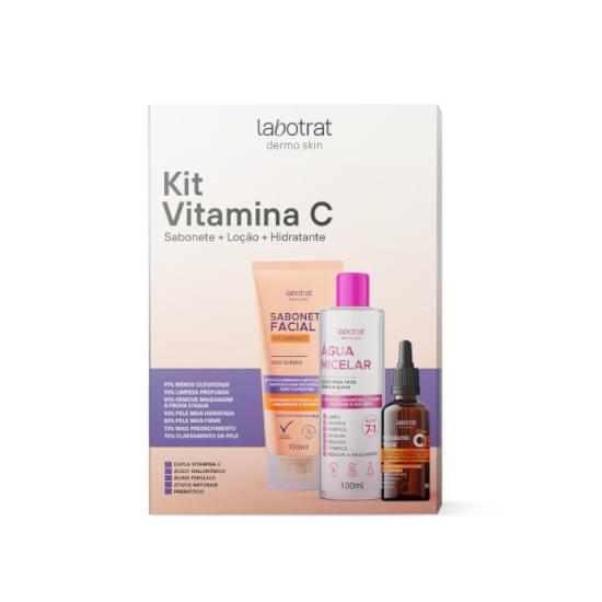 Imagem de Kit facial vitamina-c labotrat sabonete + loção + hidratante