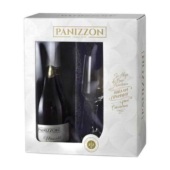 Imagem de Kit espumante panizzon moscatel 750ml + 2 taças