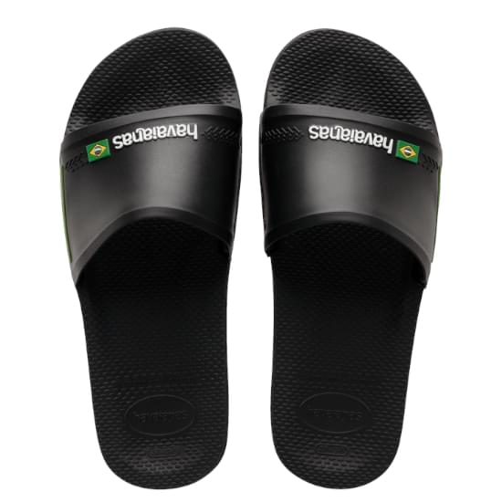 Imagem de Sandalias havaianas unissex slide brasil preto 43/44