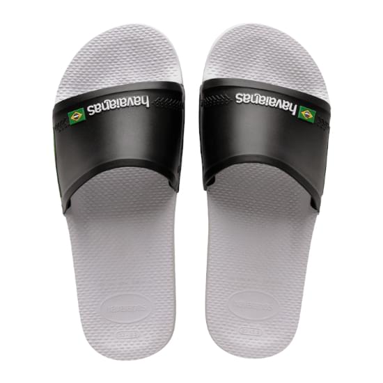 Imagem de Sandalias havaianas unissex slide brasil branco/preto 33/34