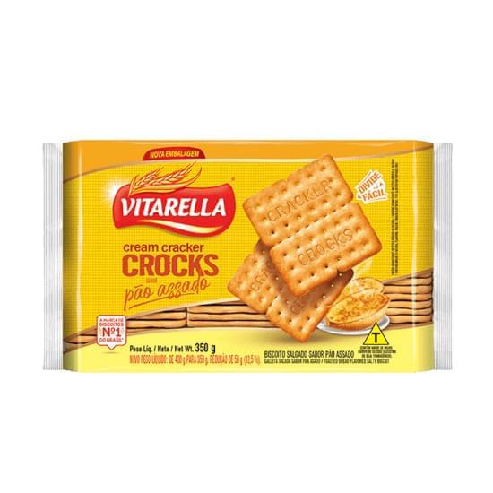 Imagem de Biscoito salgado vitarella crocks pão assado 350g