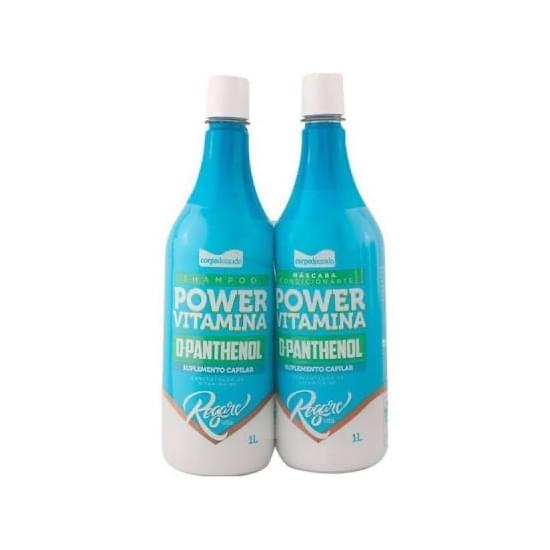 Imagem de Kit shampoo + condicionador regarv profissional power vitamina 1l