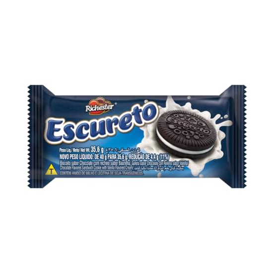 Imagem de Biscoito chocolate recheio baunilha richester escureto pacote 35,6g