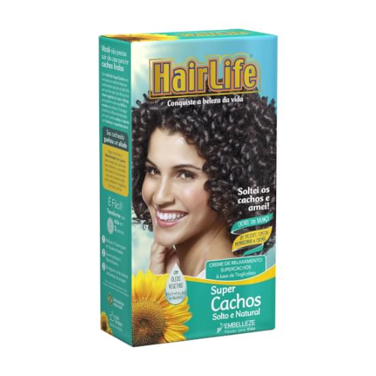 Imagem de Creme relaxante hairlife super cachos solto e natural kit