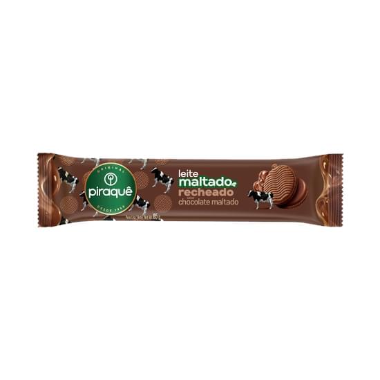 Imagem de Biscoito leite maltado recheio chocolate maltado piraquê pacote 85g