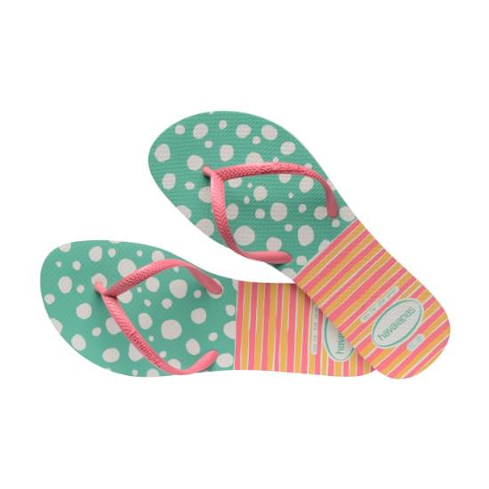 Imagem de Sandália havaiana feminina flat mix branco/rosa 33/34