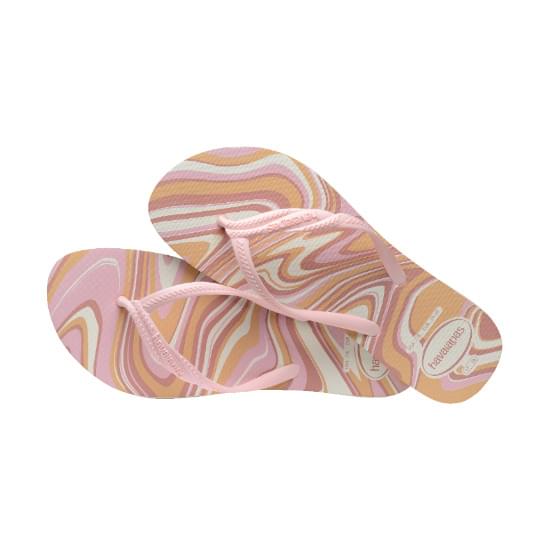 Imagem de Sandália havaianas feminina fantasia style branco/rosa 33/34