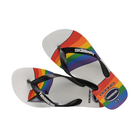 Imagem de Sandália havaianas unissex top pride branco/preto 39/40