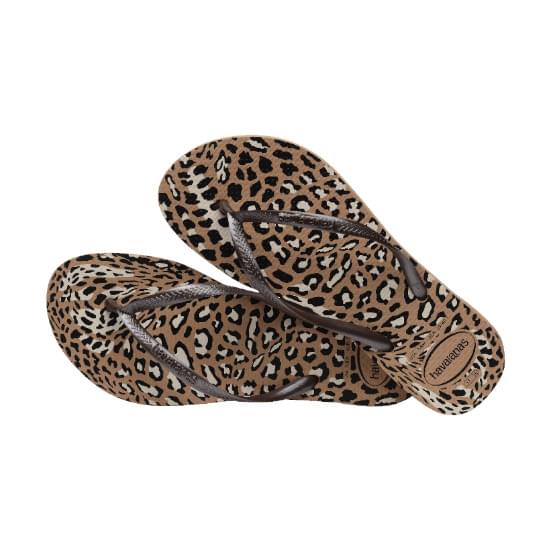 Imagem de Sandália havaianas feminino slim animals rose gold/cafe 33/34