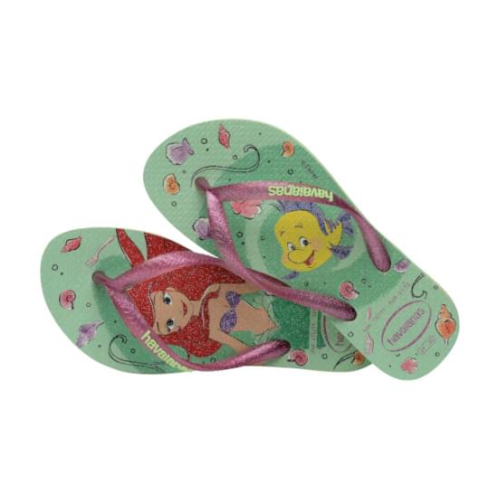 Imagem de Sandalias havaianas kids slim princess verde/verde cha 29/30