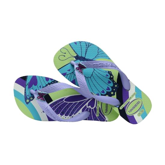 Imagem de Sandalia havaianas infantil kids fantasy citronela/brisa lilas 23/24