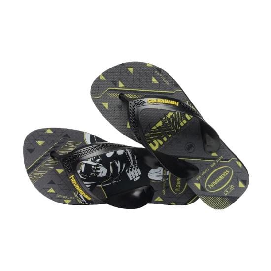 Imagem de Sandália havaianas infantil kids max herois preto/amarelo 25/26