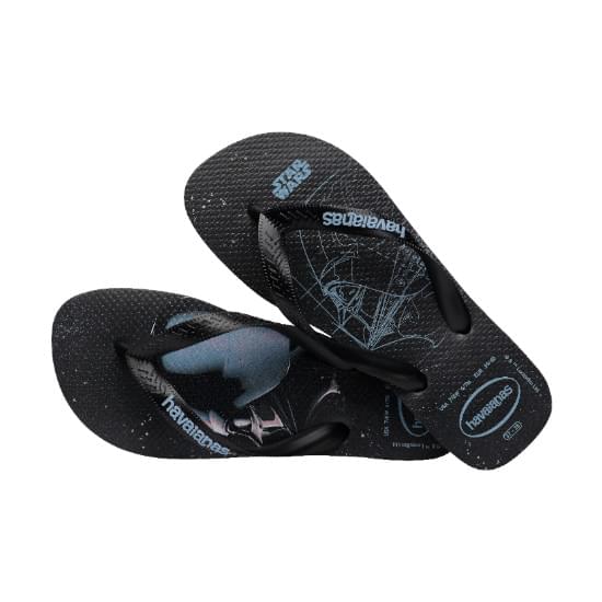 Imagem de Sandália havaianas masculina star wars preto/preto/azul 25/26