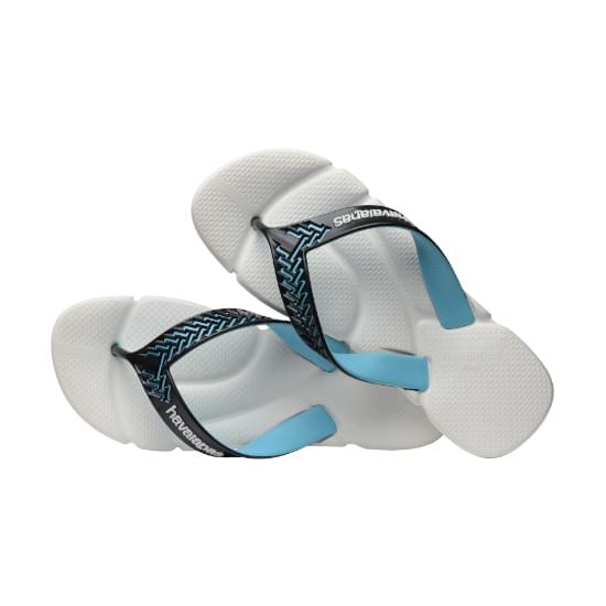 Imagem de Sandálias havaianas masculina power 2.0 branco/preto 39/40