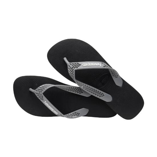 Imagem de Sandália havaianas masculina power ligh solid preto/cinza aço 39/40