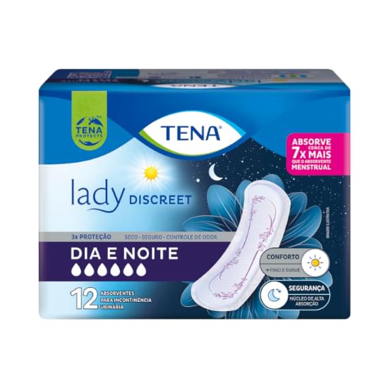 Imagem de Absorvente para incontinência urinária tena lady discreet dia e noite 12 unidades