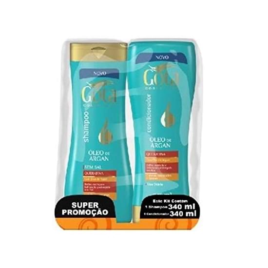 Imagem de Kit gota dourada shampoo e condicionador óleo de argan 340ml cada