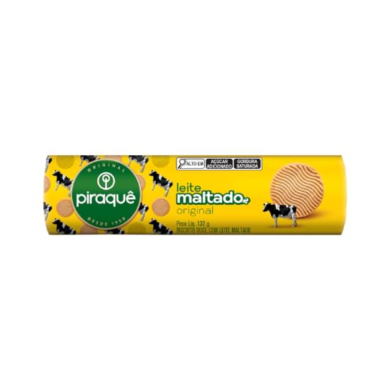 Imagem de Biscoito doce com leite maltado original piraquê pacote 132g