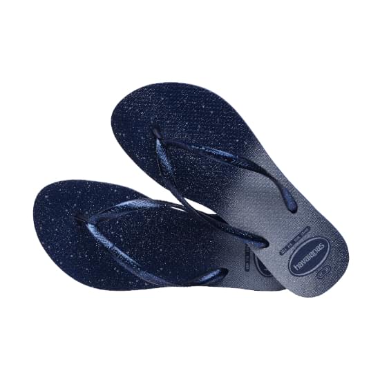 Imagem de Sandalia havaiana feminina slim gloss marinho/marinho 35/36