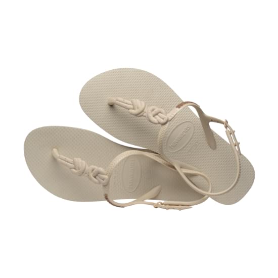 Imagem de Sandália havaianas feminina twist plus bege palha 35/36