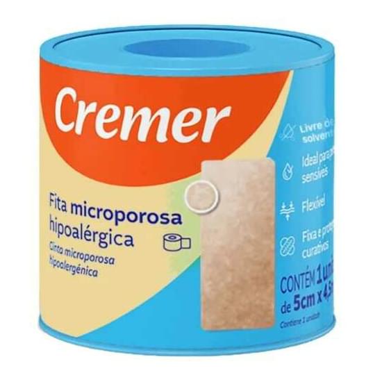 Imagem de Fita microporosa cremer 5cmx4,5cm bege