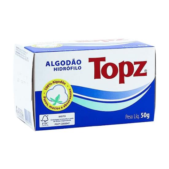 Imagem de Algodão topz hidrofilo rolo 50g