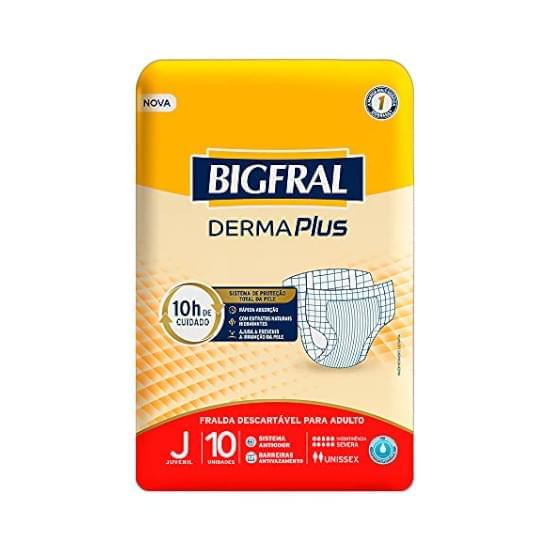 Imagem de Fralda geriátrica bigfral derma plus tamanho juvenil | com 10 unidades