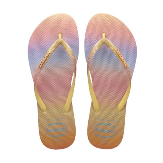 Imagem de Sandália havaiana feminina slim gradient sunset amarelo pixel 39/40