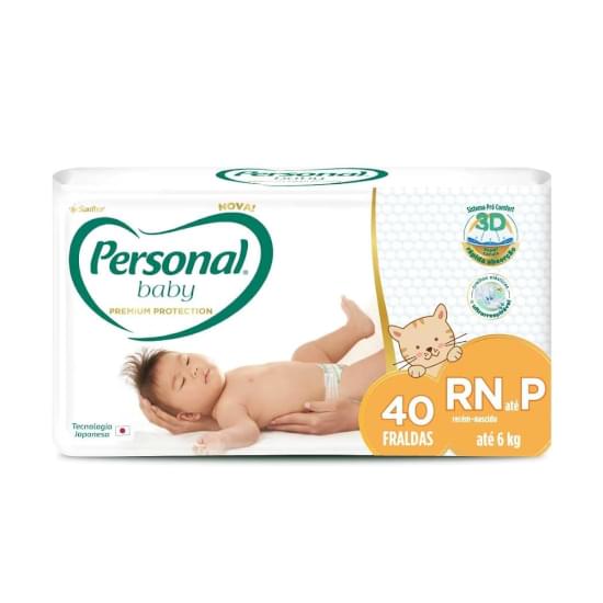 Imagem de Fralda infantil personal baby premium protection mega tamanho p | com 40 unidades