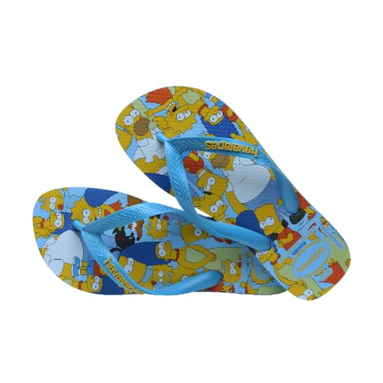 Imagem de Sandália havaianas masculino simpsons turquesa 43/44