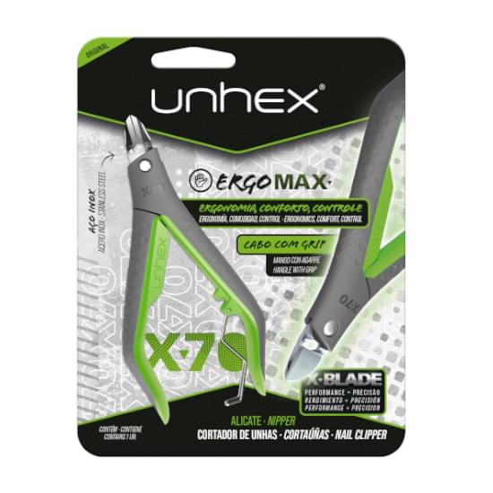 Imagem de Alicate de unha unhex x70 blister verde limão